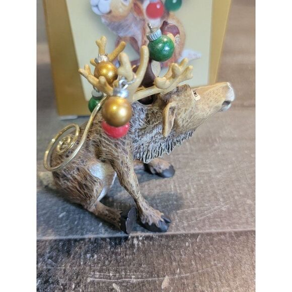 Hallmark 2005 all decked out ornament Xmas Decor reindeer - Picture 3 of 5